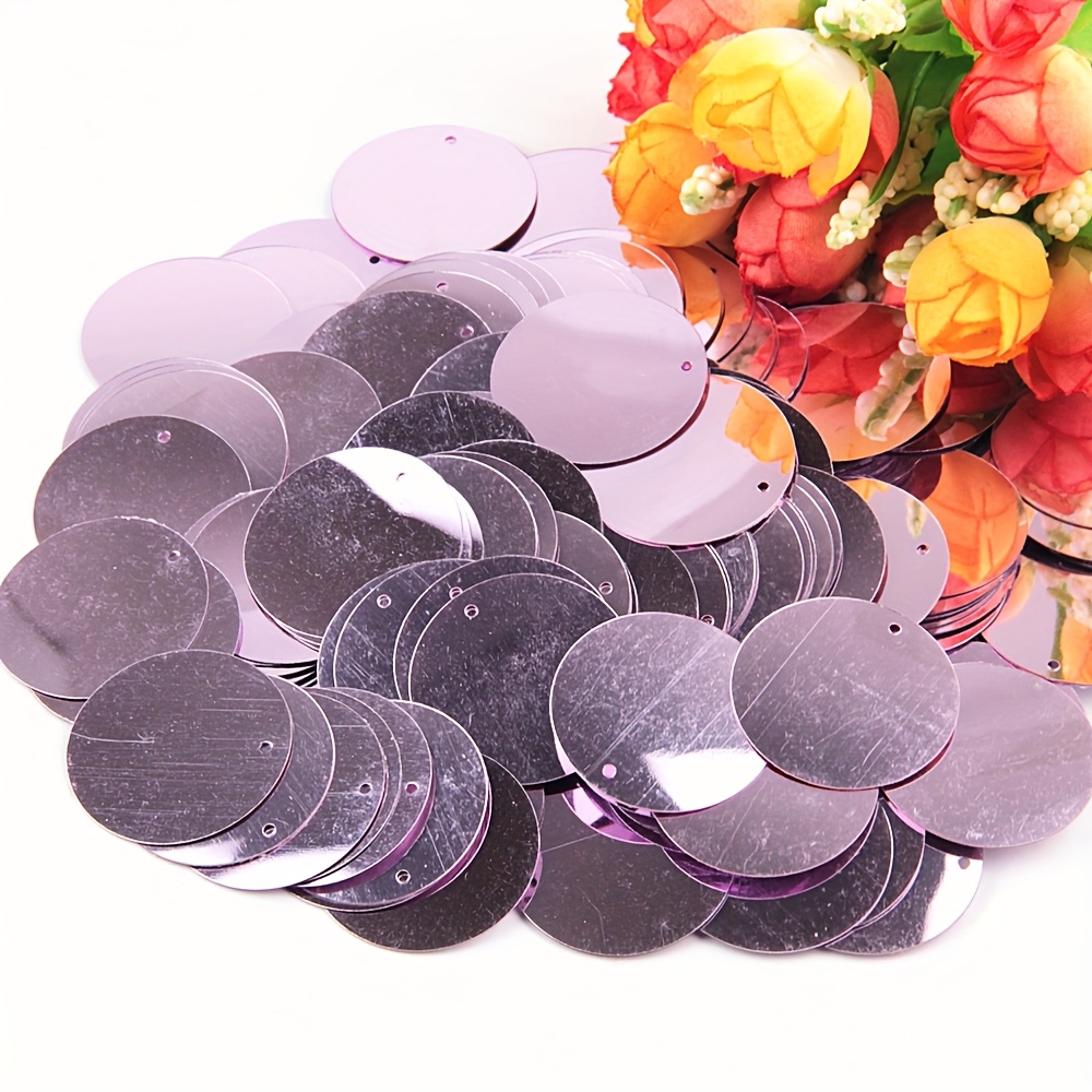Large Sequins Side Drilling PVC Round Loose Sequin Craft